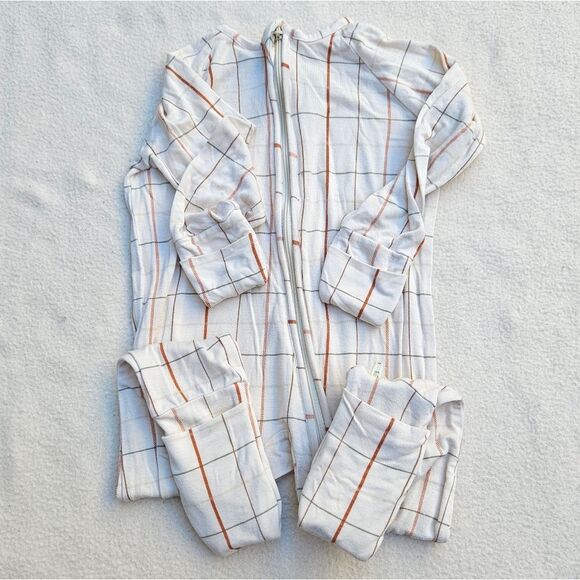 Brixton Brixton Cream Plaid Bamboo Zip Romper 12-18M - Picture 8 of 10